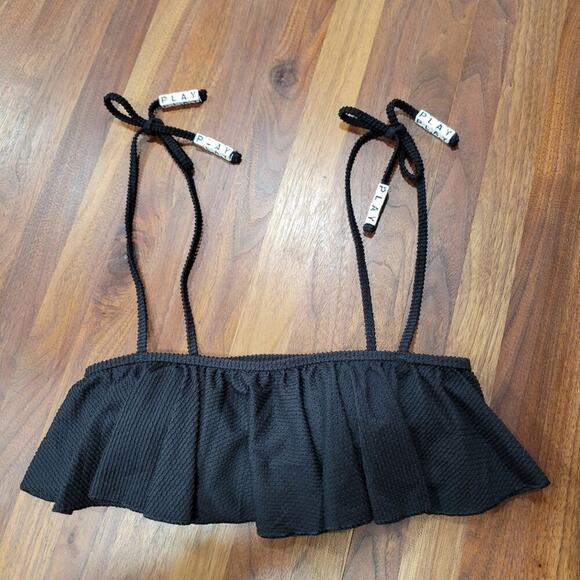 NWT Aerie Bandeau Swim Top With Playful Beaded Straps Size Small - Picture 4 of 13